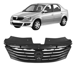 Grade Radiador Preto Compatível Logan Sedan 2011 2012 2013