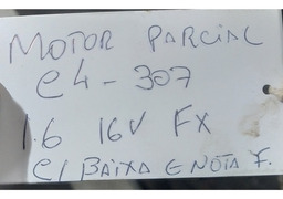 MOTOR PARCIAL PEUGEOT CITROEN C4 307 1.6 16V FLEX COM BAIXA