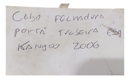 CABO FECHADURA PORTA TRASEIRA ESQUERDA REANULT KANGOO 2006