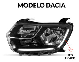 FAROL DIANTEIRO ESQUERDO RENAULT DUSTER 2016 2020 AZUL