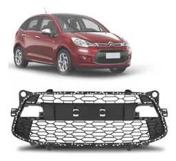 GRADE PARA CHOQUE DIANTEIRO CITROEN C3 2013 2020 PRETA