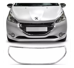 MOLDURA GRADE RADIADOR PEUGEOT 208 2012 2016 CROMADA