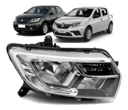 Farol Dianteiro Direito Renault Sandero Logan 2022 2024 Led