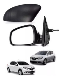 RETROVISOR ESQUERD SANDERO 15/19 LOGAN 14/19 MANUAL ORIGINAL