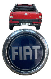 Emblema Maçaneta Tampa Traseira Fiat Strada 07 11 C/detalhe Azul