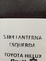 LANTERNA TRASEIRA ESQUERDA TOYOTA HILUX 2014 USADA 