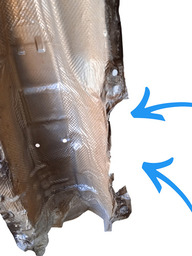 DEFLETOR DE CALOR DO ESCAPAMENTO JETTA 11/17 COM DETALHE