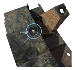 GUIA PARACHOQUE LANTERNA TRASEIRA DIREITO A3 1999 A 2006