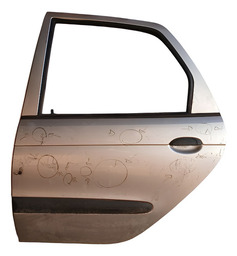 Porta Traseira Esquerda Scenic 2001 A 2004 Completa Detalhe