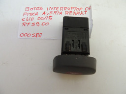 Botão Interruptor Do Pisca Alerta Renault Clio 00 A 15 Orig.