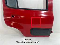 PORTA TRASEIRA DIREITA UNO WAY 2011 A 2021 C/ FURO MOLDURA VERMELHO