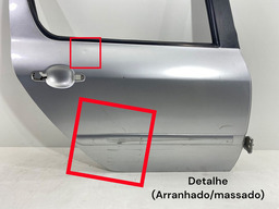 PORTA TRASEIRA DIREITA PEUGEOT HATCH/SEDAN 307 2001 A 2012 CINZA