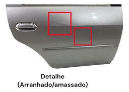 PORTA TRASEIRA DIREITA RENAULT LOGAN 2008 A 2013 PRATEADO