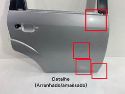 PORTA TRASEIRA DIREITA FIESTA 2003 A 2014 PRATEADO