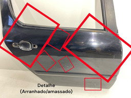 PORTA TRASEIRA DIREITA PEUGEOT HATCH/SEDAN 307 2001 A 2012 PRETO