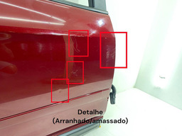 PORTA TRASEIRA DIREITA ONIX ACTIV 2013 A 2019 C/ FURO MOLDUR VERMELHO
