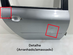 PORTA TRASEIRA DIREITA PEUGEOT HATCH/SEDAN 307 2001 A 2012 PRATEADO