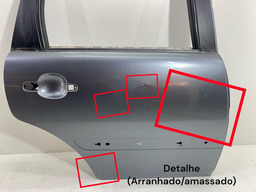 PORTA TRASEIRA DIREITA CITROEN C3 2003 A 2012 CINZA-ESCURO