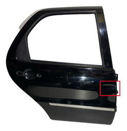 PORTA TRASEIRA DIREITA FIAT SIENA 2006/2010 DETALHE PRETO