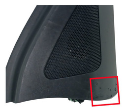 MOLDURA INTERNO RETROVISOR DIREITO SANTA FÉ 2007 2008 2012 PRETO