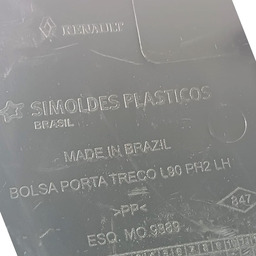 PORTA OBJETOS BOLSA LATERAL DIANTEIRA SANDERO 2008 A 2014 PRETO