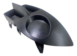 MOLDURA FAROL AUXILIAR RENAULT CLIO ESQUERDO 2006 A 2012 PRETO