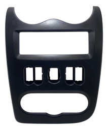 Moldura Painel Central Sandero 2008 A 2013 Prateado