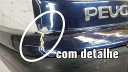 PARACHOQUE TRASEIRO PEUGEOT 406 1997 1998 COM DETALHE