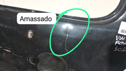 PORTA TRASEIRA ESQUERDA VW FOX 2010 A 2021 COM DETALHE ESQUERDO PRETO