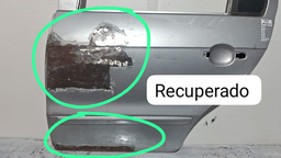 PORTA TRASEIRA ESQUERDA VW GOL G5/G6/G7 2008 A 2019 DETALHE ESQUERDO PRATEADO