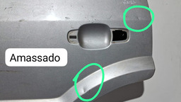 PORTA TRASEIRA ESQUERDA FORD ECOSPORT 2003 A 2012 C/DETALHE ESQUERDO PRATEADO