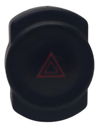 BOTÃO PISCA ALERTA RENAULT SANDERO 2007 A 2014 PRETO