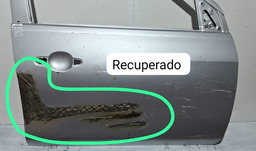 PORTA DIANTEIRA DIREITA NISSAN VERSA 2013 A 2018 COM DETALHE DIREITO PRATEADO