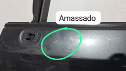 PORTA DIANTEIRA ESQUERDO HONDA FIT 2004 A 2008 COM DETALHE PRETO