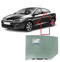 Vidro Porta Traseira Esquerda Fluence 2011 2012 a 2018