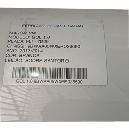 PARALAMA DIREITO GOL SAVEIRO PARATI G4