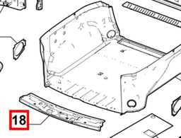 MOLDURA TRASEIRA CAÇAMBA ORIGINAL FIAT TORO 100221695