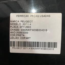 PORTA DIANTEIRA ESQUERDA PEUGEOT 206 207 HOGGAR 