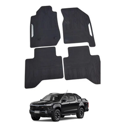 Jogo De Tapete Original Logo Cromada S10 Nova