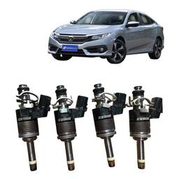 JOGO 4 BICOS INJETOR CIVIC G10 HRV CRV 1.5 2017 A 2021 TURBO