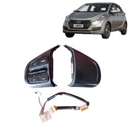Kit Botao Controle Volante HB20 2020 2021 a 2024 C/ Chicote