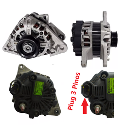Alternador Tucson I30 07/14 Sportage até 10 2.0  Plug 3Pinos