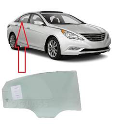 VIDRO PORTA TRASEIRA DIREITA SONATA 2011 A 2014