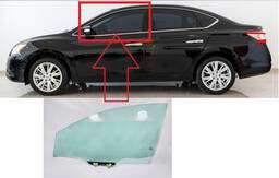 Vidro Porta Dianteira Esquerda Sentra 2014 a 2020