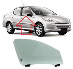 Vidro Porta Dianteira Direita Peugeot 207 Passion Hoggar 