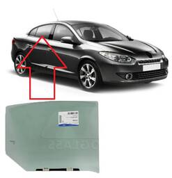 Vidro Porta Traseira Direita Fluence 2011 a 2018