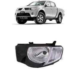 Farol Esquerdo L200 Triton 2008 a 2017 Pisca Cristal