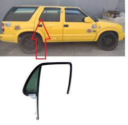 VIDRO PORTA TRASEIRA DIREITA (FIXO) BLAZER 1996 A 2011