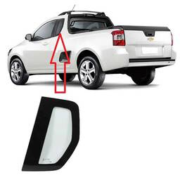 VIDRO LATERAL TRASEIRO ESQUERDO MONTANA 2011 A 2021