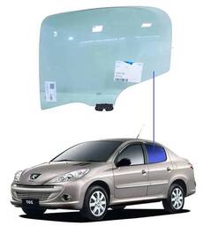 Vidro Porta Traseira Esquerda Peugeot 206 207 Passion